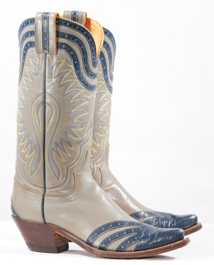1950s • Hyer • Two-Tone Inlay Western Boots • Women’s 7.5 M