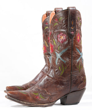 1990s • Dan Post • Bluebird Inlay • Women’s 7 M