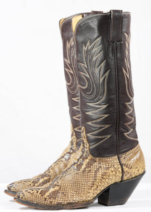 Vintage Austin-Hall Python Cowboy Boots
Size: Men’s 9 D