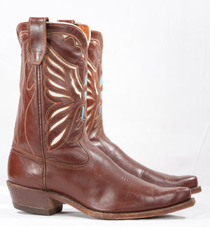 1960s • Acme Thunderbird Inlay Cowboy Boots • Men’s 9 D