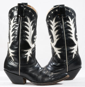 1980s Western Inlay • Cowgirl Boots • Women’s 6.5 M