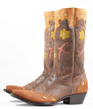 NOS Old Gringo Suede Swallow & Flower Cowgirl Boots
Size: Women’s 8.5 B