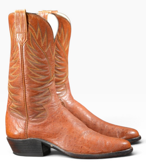 1988 Paul Bond Smooth Ostrich Cowboy Boots • Men’s 10.5 D