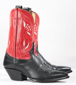 Vintage Rocketbuster • Cutout Inlay Western Boots • Women’s 6.5 M