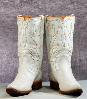 1960s Acme Rainbow Stitch Cowgirl Boots • Women’s 8.5 A