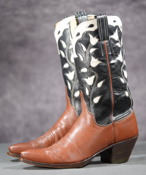 Vintage M.L. Leddy’s Tulip Inlay Cowgirl Boots
Size: Women’s 8.5 M