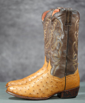 Vintage Dan Post Full-Quill Ostrich Cowboy Boots
Size: Men’s 10.5 D