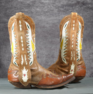 Vintage Mexicana Eagle Inlay Mule Ear Cowboy Boots
Size: Men’s 9.5 D