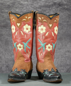 1990s Liberty • “Bluebird & Floral” Inlay • Women’s 6.5