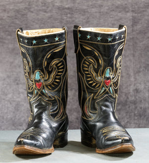 Vintage Texas Thunderbird Inlay Boots • Women’s 5.5 M