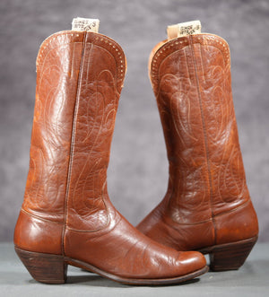 Vintage 1940s Justin Cowboy Boots • Women’s Size 6.5 M