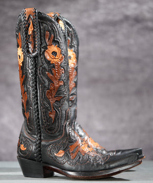 Old Gringo Tooled Floral Cowgirl Boots with Braided Tops
Size: Ladies 6.5 B