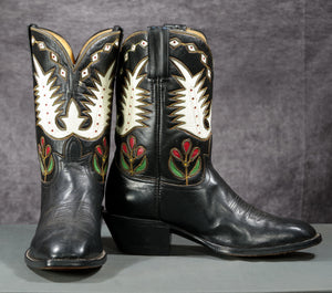 Custom Santa Fe Boot Co. Boots — 1940s Tony Lama Tribute Inlay
Size: Men’s 9 E
