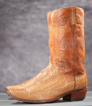 1883 by Lucchese Tan Burnished Python Cowboy Boots
Size: Men’s 11 EE