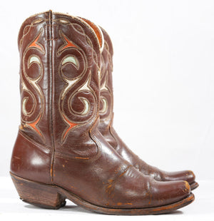 1960s Acme • Scroll Inlay Western • Women’s 8 M