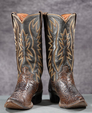 Vintage Justin White Label Pre-Ban Sea Turtle Cowboy Boots
Size: Men’s 9.5 B