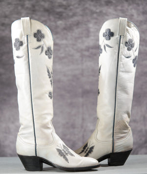 Larry Mahan Tall Butterfly & Flower Cowgirl Boots
Size: Ladies 7 B