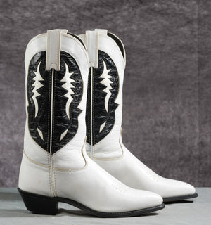 1980s Capezio Black & White Inlay • Women’s 7.5 M
