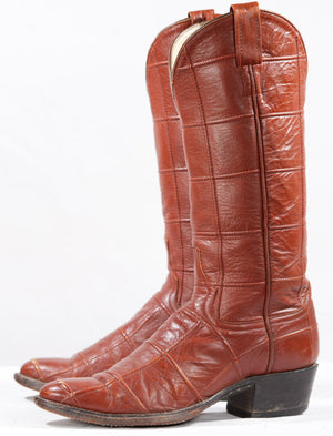 1980s Larry Mahan Patchwork Leather • Women’s 7.5