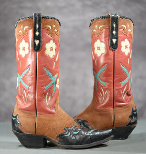 1990s Liberty • “Bluebird & Floral” Inlay • Women’s 6.5
