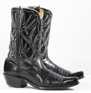 1960s •Acme • Black Flame-Stitch • Women’s 8 A