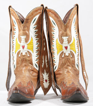 1980s–90s • Mexicana • Eagle Inlay + Mule Ears • Men’s 9.5 D