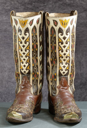 1960s Don Quijote Trophy Toe Inlay Boots • Men’s 8 / Women’s 9.5