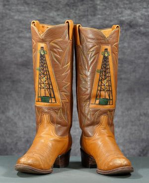 Vintage 1970s Laramie Oil Derrick Cowboy Boots
Size: Women’s 8 B
