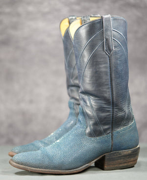 Vintage Rios of Mercedes Blue Stingray Cowboy Boots
Size: Men’s 10.5 D