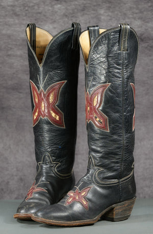 Vintage 1970s Hondo Butterfly Tall Cowgirl Boots
Size: Women’s 7.5 B