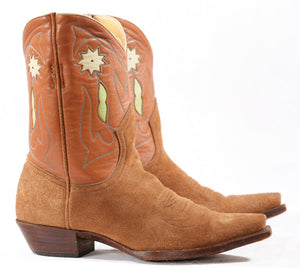 Vintage • Pee-Wee Style • Suede + Inlay • Women’s 7.5 B