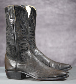 1988 Paul Bond Smooth Ostrich Cowboy Boots • Men’s 10.5 D