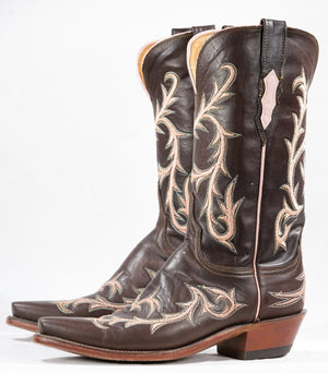 Lucchese 1883 • Chocolate Brown & Pink • Women’s 8.5 B