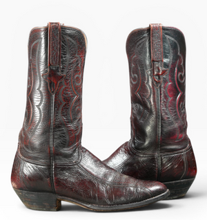 Vintage Lucchese Ostrich Leg Cowboy Boots
Size: Men’s 9.5 D