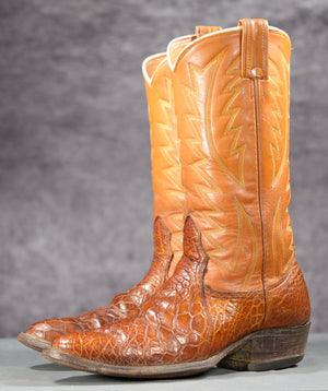 Vintage Nocona Pre-Ban Honey Sea Turtle Cowboy Boots
Size: Men’s 9.5 D